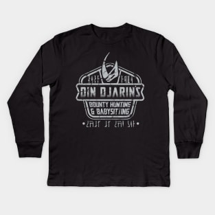 Babysitting and Bounty Hunting Kids Long Sleeve T-Shirt